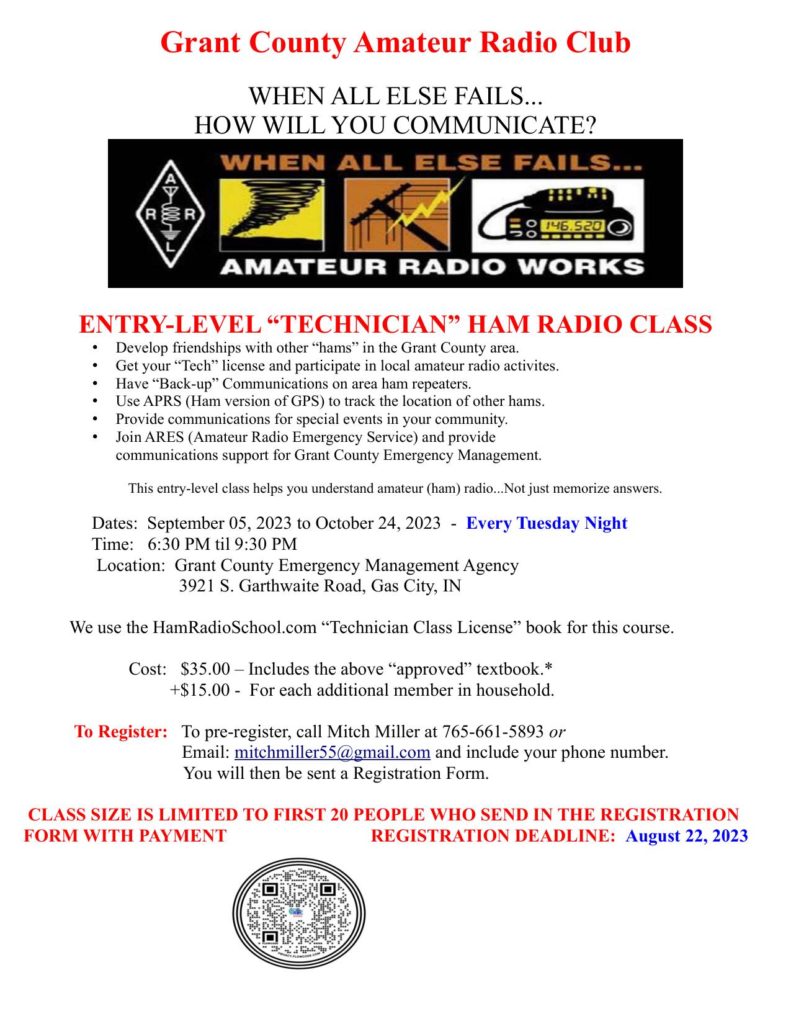 Amateur Radio Classes Grant County Amateur Radio Club